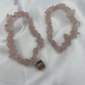 Rose Quartz Chip Bracelet